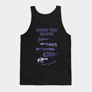 Choose Your Weapon Clue Movie Tank Top